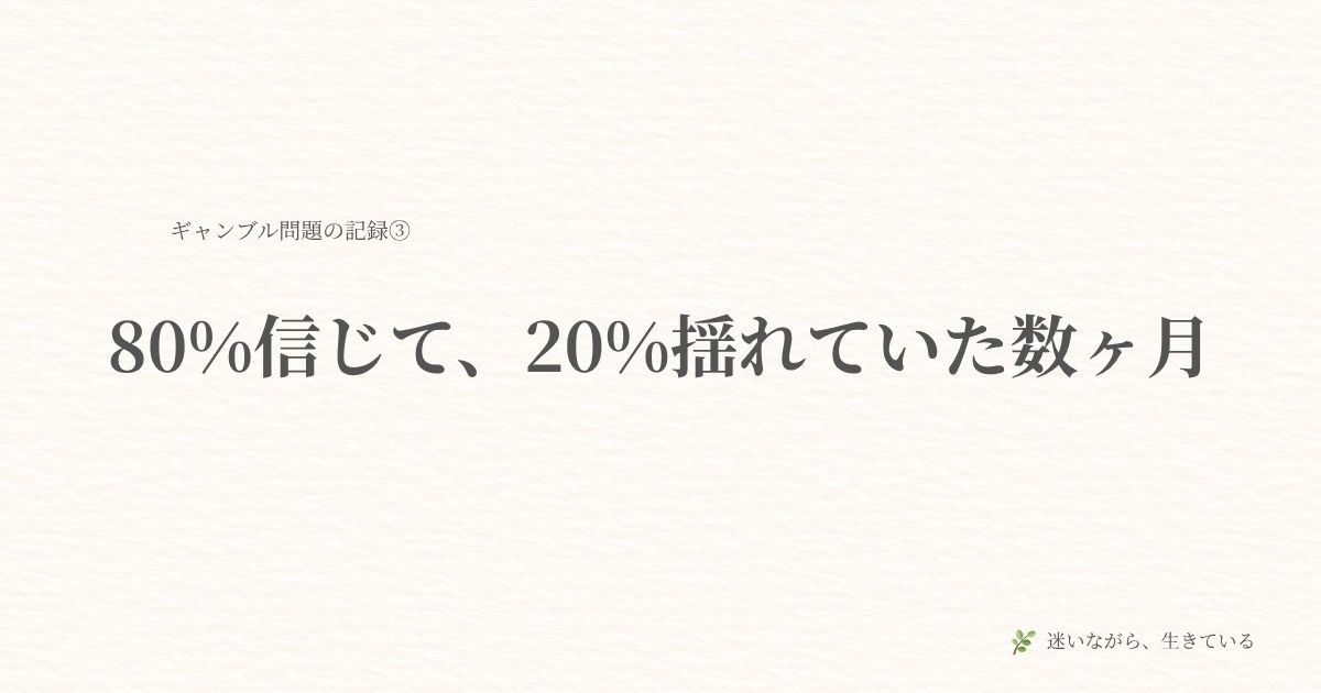 ギャンブルの記録、ギャンブル依存、夫婦問題、体験談